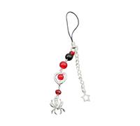 Lerpwige Stylish Pearl Bracelet/Phone Lanyard Sparkling Star and Spiders Pendant Bead Bracelet/Phone Strap Chain Decorations