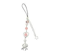 Lerpwige Stylish Pearl Bracelet/Phone Lanyard Sparkling Star and Spiders Pendant Bead Bracelet/Phone Strap Chain Decorations