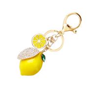 Lerpwige Stylish Styles Korean Cartoon Lemon Key Pendant for Students and Cute Girls Clothes Jewelry Accessories Beautiful Fashion Keychain, Yellow, One size