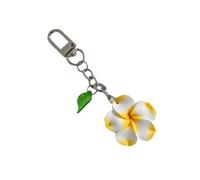 Lerpwige Sunflowers Keychain Frangipani Pendant Flower Keychain Cartoon Colorful Flowers Key Chain Women Girls Accessories Cute Sunflowers Keychain, Light Yellow, One size
