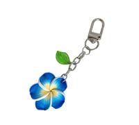 Lerpwige Sunflowers Keychain Frangipani Pendant Flower Keychain Cartoon Colorful Flowers Key Chain Women Girls Accessories Cute Sunflowers Keychain, dark blue, One size