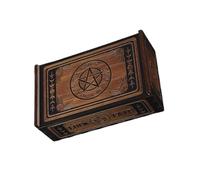 Lerpwige tarot card storage box wooden push tarot cards astrology cards jewelry box telling happiness witch decoration wood tarot cards box box