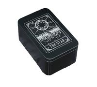 Lerpwige Tarot Game Card Storage Box Metal Tart Card Storage Box Storage Box Playing Cards Storage Box Candy Box