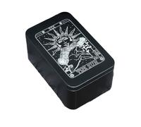 Lerpwige Tarot Game Card Storage Box Metal Tart Playing Card Storage Box Candy Box