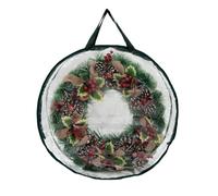 Lerpwige Transparency Holiday Decoration Organiser Bag With Reinforced Zippers Practical PVC Materials Wreath Protective Case Pvc Waterproof Dustproof Holiday Storage