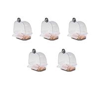 Lerpwige Transparent Bird Accessories Bird Cage Feeding Station Made of Plastic Use and Clean Durable Food-Safe Plastic Bird Gift Bird Cage