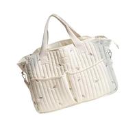 Lerpwige Travel Storage Bag Diaper Bag For Women Crossbody Large Capacity Mom Embroidered Pattern Handbag Shoulder Polyester