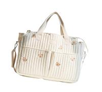 Lerpwige Travel Storage Bag Diaper Bag For Women Crossbody Large Capacity Mom Embroidered Pattern Handbag Shoulder Polyester