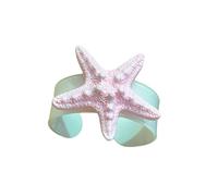 Lerpwige Trendy Oceanics Themed Resin Arm with Unique Sea Star Charm for Gatherings and Everyday Accessories in Resin Beach Bracelet, one size, As described