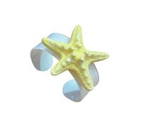 Lerpwige Trendy Oceanics Themed Resin Arm with Unique Sea Star Charm for Gatherings and Everyday Accessories in Resin Beach Bracelet, one size, As described