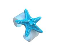 Lerpwige Trendy Oceanics Themed Resin Arm with Unique Sea Star Charm for Gatherings and Everyday Accessories in Resin Beach Bracelet, one size, As described