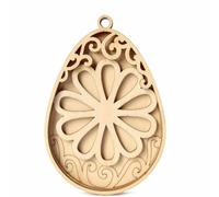 Lerpwige Unfinished Craft Wood Discs Rabbit Egg Shape Wooden Cutouts for Painting Hanging Decoration Home Decoration