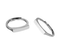 Lerpwige Unique Adjustable Couples Rings and Your Silver Adjustable Projection Rings for Anniversary Gifts
