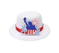 Lerpwige US Independence Days Theme Costume Headwear National Party Top with Hair Clip, Clip, style4