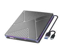 Lerpwige USB 3.0 Type C External Hard Disk Drive USB 3.0 and Type C Port with Color Lighting for Laptop PC External Disc Drive ABS