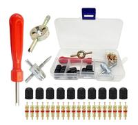 Lerpwige Valves Stem Cores Tool Heavy Duty Ergonomic Handle General Adapter Cores For Car Motorcycle Bike Tire Adjustment Steel Tire Valves Installer
