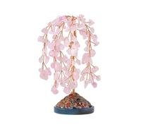 Lerpwige Wicker Crystal Stone Tree for Improving Home Bums and Fortunes Handmade Bonais Tree Decorations Lots of Lucky Birth Gift