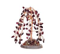Lerpwige Wicker Crystal Stone Tree for Improving Home Bums and Fortunes Handmade Bonais Tree Decorations Lots of Lucky Birth Gift