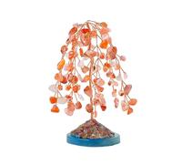 Lerpwige Wicker Crystal Stone Tree for Improving Home Bums and Fortunes Handmade Bonais Tree Decorations Lots of Lucky Birth Gift
