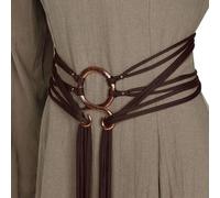 Lerpwige Women's Retro Rope Waist Belt Knot Designs Chain Cincher for Various Occasions and Formal Occasion Knot Rope, coffee, One Size