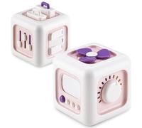 lerrbo Busy Cube Sensory Toy for Babies 6M+, 1PCS | ABS Plastic, No Small Parts, Rounded Edges, Suitable for Travel, Fine Motor Skill Learning, First Birthday Gift