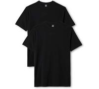 LERROS Men's Double Pack Crew Neck t-Shirt, Black, L (Pack of 2)