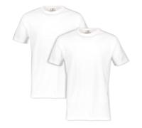 LERROS Men's Double Pack Crew Neck t-Shirt, White, M (Pack of 2)