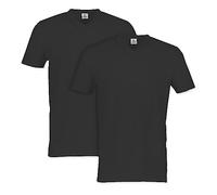 LERROS Men's Double Pack V-Neck T-Shirt, Black, XXL