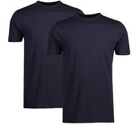 LERROS Men's Twin Pack T-Shirt Crew Neck, Navy, L