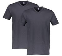 LERROS Men's V-neck double pack T-shirt - Grey - XL