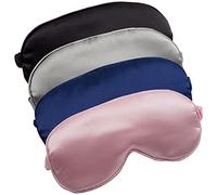 LERSVICVIL Sleep Masks 4 Pack Silky Eye Cover Soft Satin Blindfold Elastic Strap Night Eye Shade for Women Men