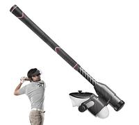 Lersyco VR Golf Club Handle Grip for Quest 3/3S - Premium Carbon Fiber Grip, Non-Slip Design & Precision Tracking - Realistic Weighted Controller Attachment,Black (ONLY for Right Controller,17.5 Inch)