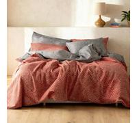 LERUUM King Size Duvet Cover Set Cotton Bedding Orange Pink Grey Polka Dot Reversible Winter Bedding Premium 200TC Percale Hotel Quality Spotty White Dot OEKO TEX