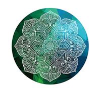 LERYG Pilates Mat Round Oversize Yoga Mat Suede Rubber Non-Slip Dia 140cm Exercise Mat Meditation Mat Workout Mat for Home Outdoor (green C)