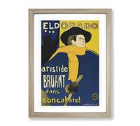 Les Ambassadeurs By Henri De Toulouse Lautrec Classic Painting Framed Wall Art Print, Ready to Hang Picture for Living Room Bedroom Home Office Décor, Oak A2 (64 x 46 cm)