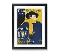 Les Ambassadeurs By Henri De Toulouse Lautrec Classic Painting Framed Wall Art Print, Ready to Hang Picture for Living Room Bedroom Home Office Décor, Black A2 (64 x 46 cm)