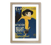 Les Ambassadeurs by Henri De Toulouse-Lautrec Framed Print | A2 Oak Framed Wall Art | Ready to Hang | Modern Nature Picture | Living Room Bedroom Lounge Office