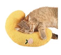 Les Arbres Fair Little Pillow for Cats, Ultra Soft Fluffy Pet Calming Toy Half Donut Cuddler for Joint Relief Sleeping Improve Machine Washable