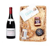 Les Argelières Standard Wine Hamper | Les Argelières Cabernet Franc 13.5% | Cheese, Chutney, Biscuits & Chocolates | Luxury Food & Wine Gift Basket for Sharing or Gifting