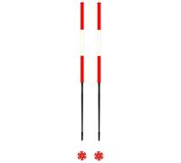 Les batons d'Alain - Ski touring poles - Savoie - Size 125 cm - Red Red