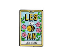 Les Bee An Tarot Card Pin Brooch, Lesbian Pride Enamel Pin Gift For Lesbian Girlfriend Queer Ally LGBTQ Community, LGBT Brooches, Sapphic Girl Love Lapel Badge, Les Pride Month Accessories