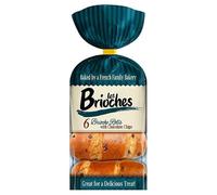 Les Brioches 6 Brioche Rolls with Chocolate Chips 210g | Case of 1