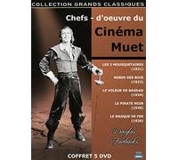 Les chefs-d'oeuvre du cinéma muet : Douglas Fairbanks - Coffret 5 DVD (Les Trois Mousquetaires - Robin des bois - Le voleur de Bagdad - Le pirate noir - Le masque de fer)