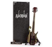 Les Claypool (Primus): 6-string Rainbow Bass - Miniature Guitar Replica - Music Gifts - Handmade Ornamental 1/4 Scale - Includes a Display Box, Name Tag and Miniature Guitar Stand