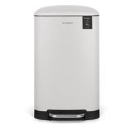 Les Collectors 40 Litre Capacity Stainless Steel Pedal Bin with Removable Inner Bucket, Stylish Design Matt Finish, Silent Lid, White
