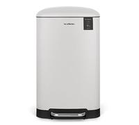 Les Collectors Kitchen Pedal Bin Stainless Steel No.728, 30L Capacity, Compact, Removable Inner Bucket, Elegant Design with Matte Finish, Durable, Silent Lid Closure, White