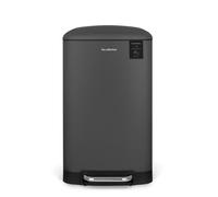 Les Collectors Pedal Bin Stainless Steel No. 731 Capacity 30 Litres Practical, Removable Inner Strainer, Elegant Design, Robust, Quiet Lid Closure, Anthracite Grey