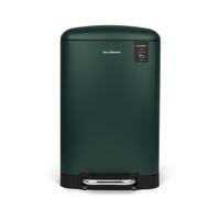 Les Collectors Pedal kitchen bin Stainless steel n°501, Capacity 20L, Removable inner bin, Matt finish, Heavy-duty, Silent lid closure, Duck green