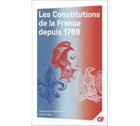 Les Constitutions de la France depuis 1789