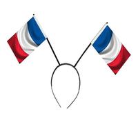 Les Cotillons D'Alsace France headband, French flags, tiara, tricolor, team, blue, white, red, games 2024, football, rugby, sport